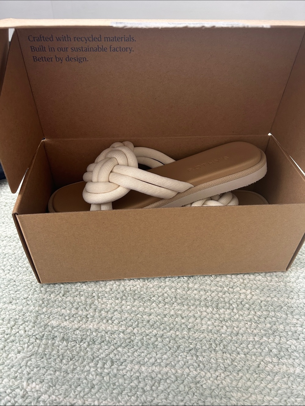 Rothy's The Summer Sandal — Cream Women’s Slide - Picture 9 of 9